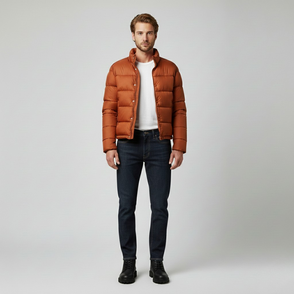 Plumífero con acolchado para hombre