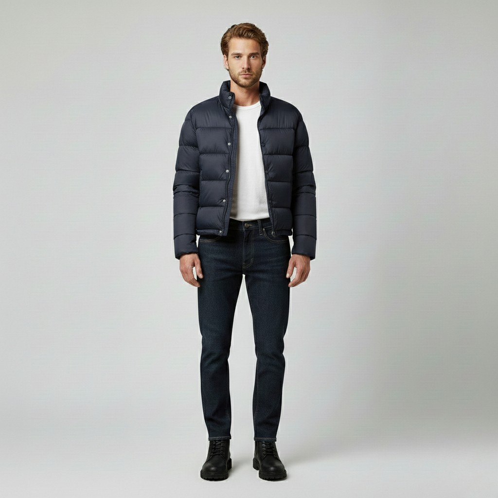 Plumífero con acolchado para hombre
