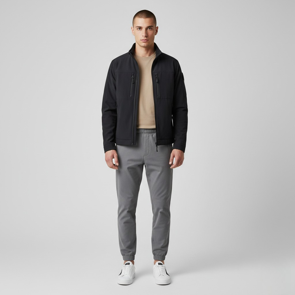 Chaqueta con cremallera para hombre