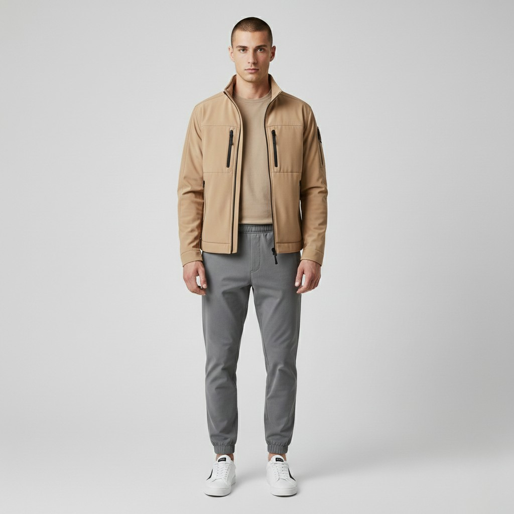 Chaqueta con cremallera para hombre