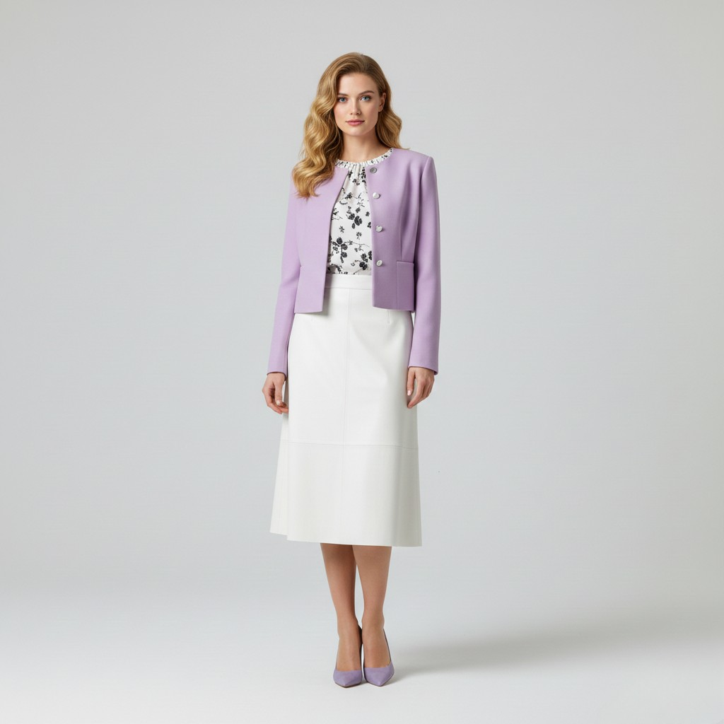 Chaqueta de corte corto de corte sastre para mujer