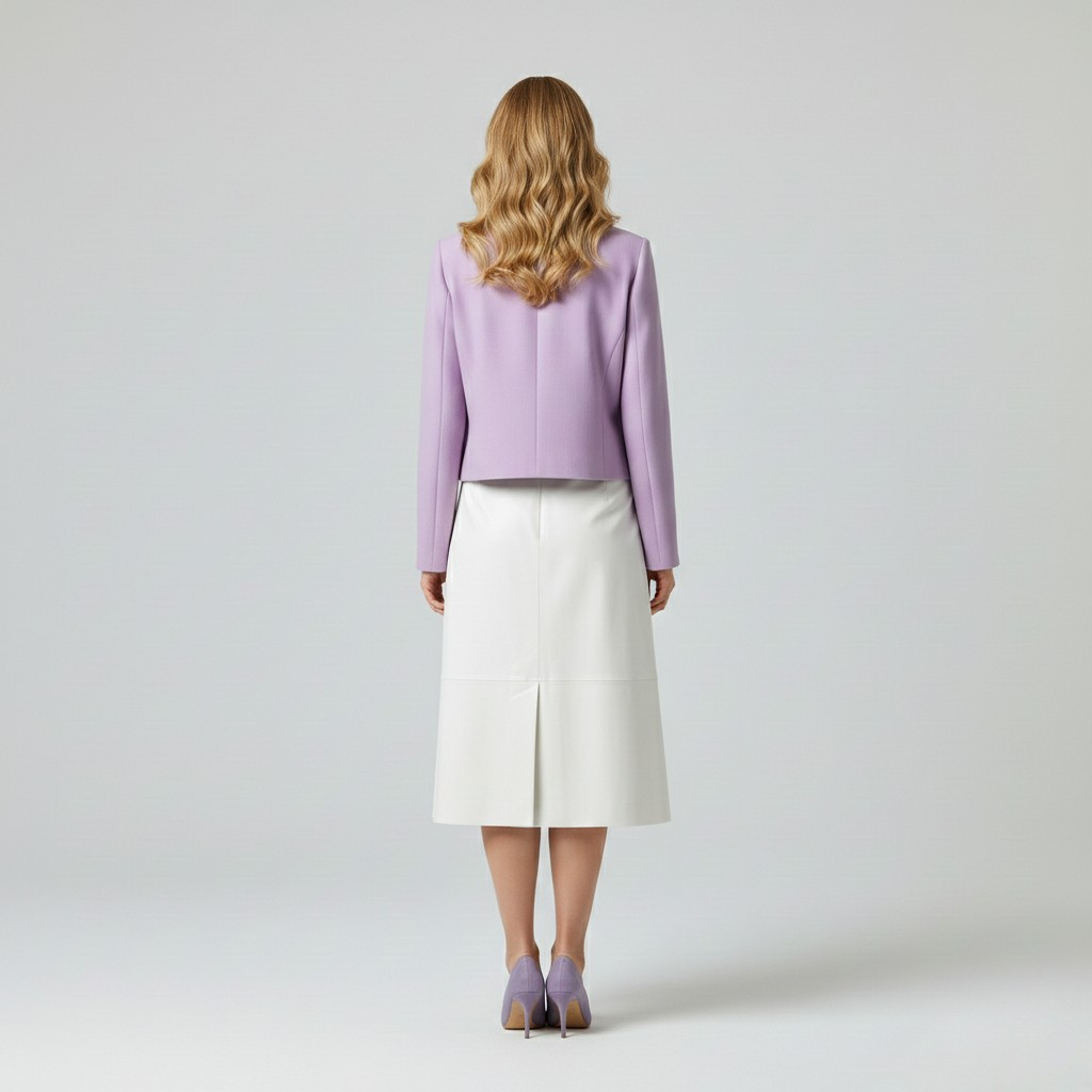 Chaqueta de corte corto de corte sastre para mujer