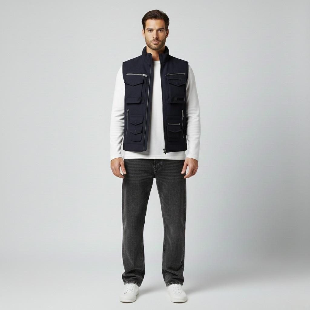 Chaqueta con cremallera para hombre