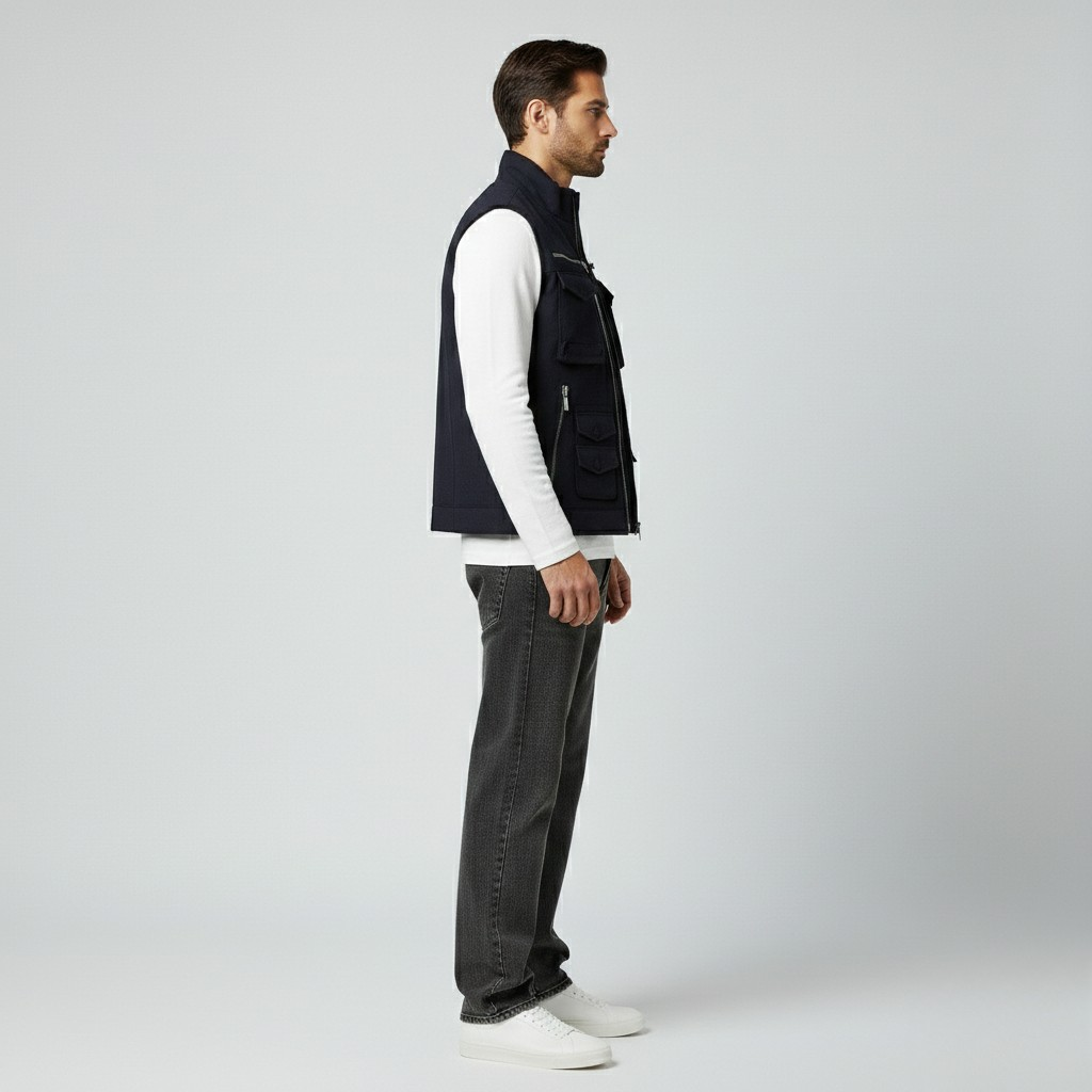 Chaqueta con cremallera para hombre