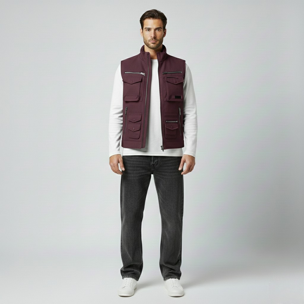 Chaqueta con cremallera para hombre