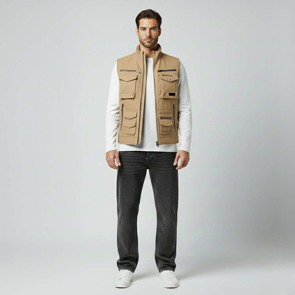 Chaqueta con cremallera para hombre