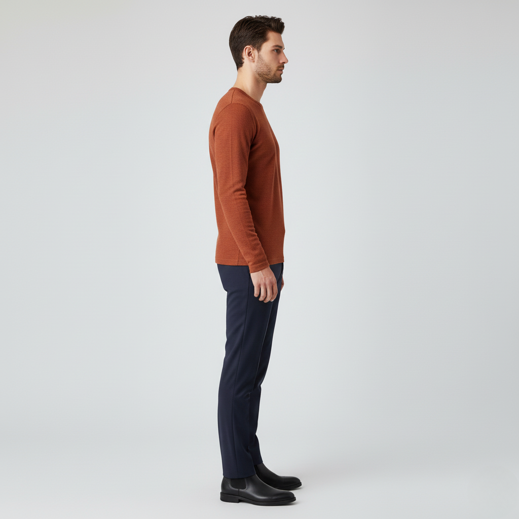 Jersey de manga larga de punto para hombre