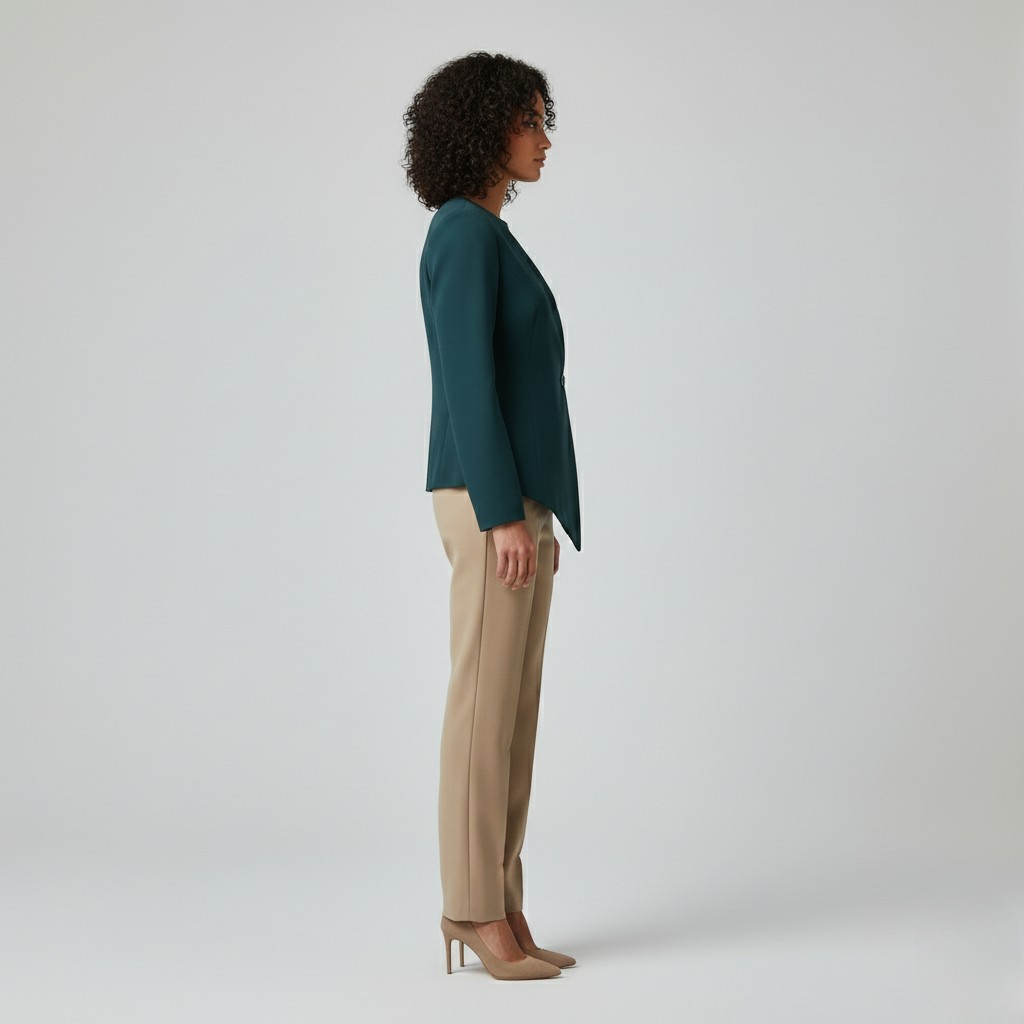 Blazer con detalle asimétrico de corte sastre para mujer