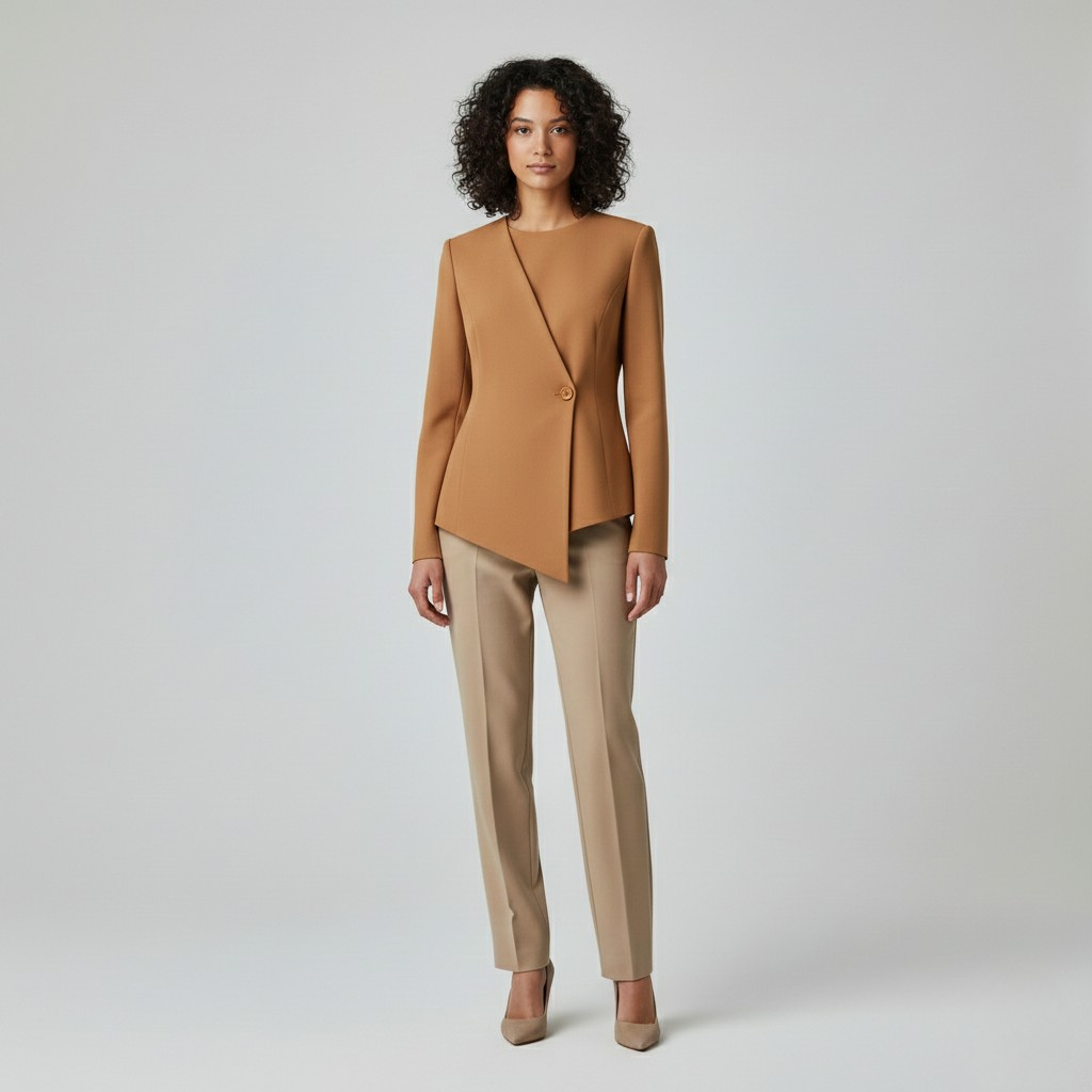 Blazer con detalle asimétrico de corte sastre para mujer