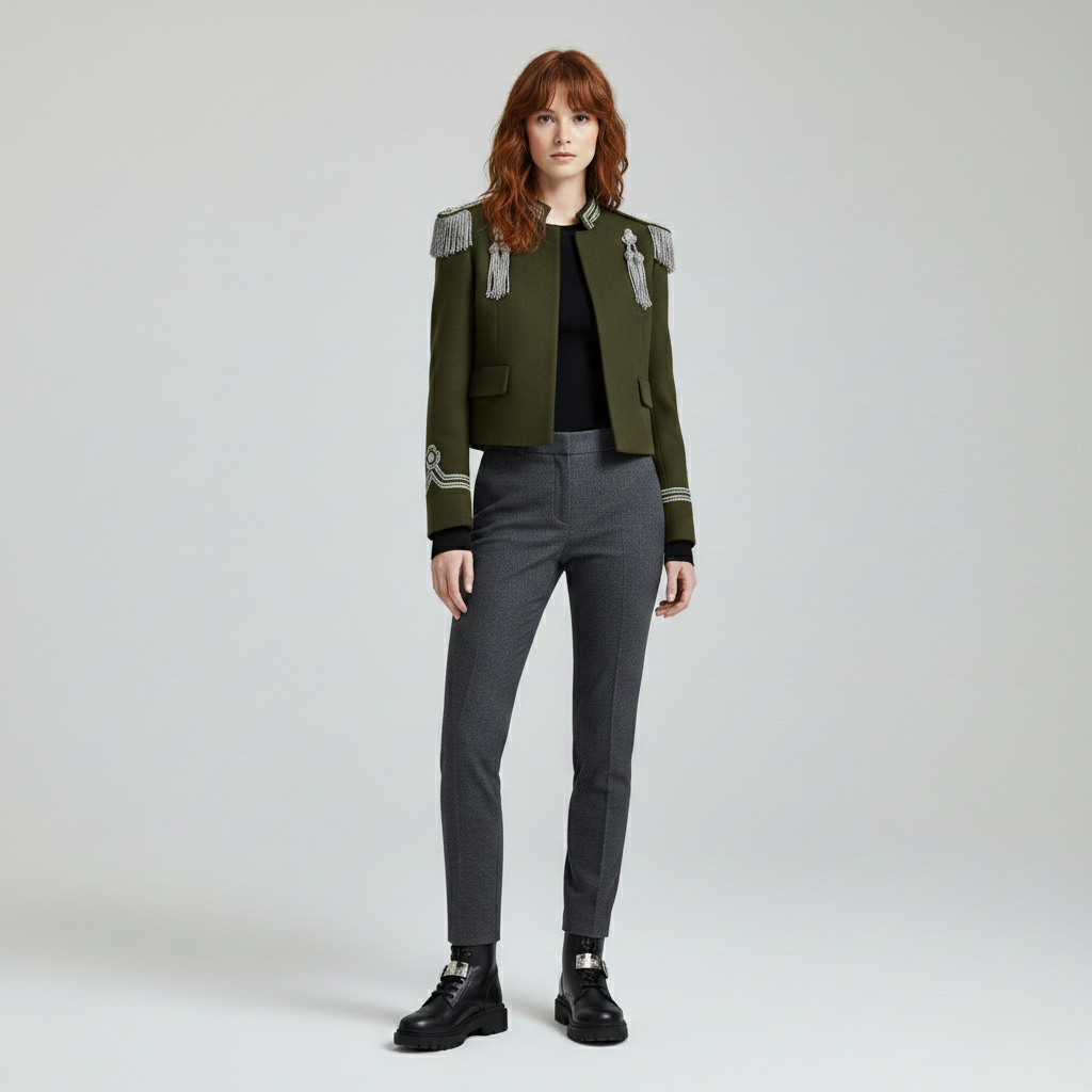 Chaqueta de corte corto para mujer