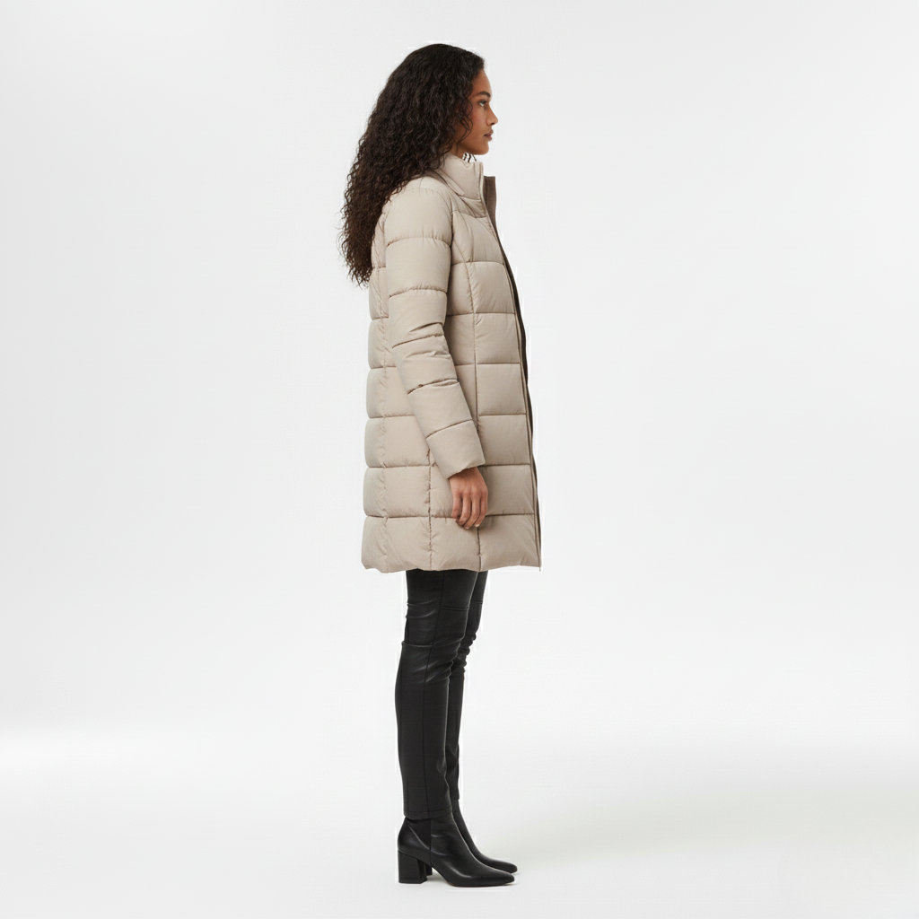 Abrigo con acolchado para mujer